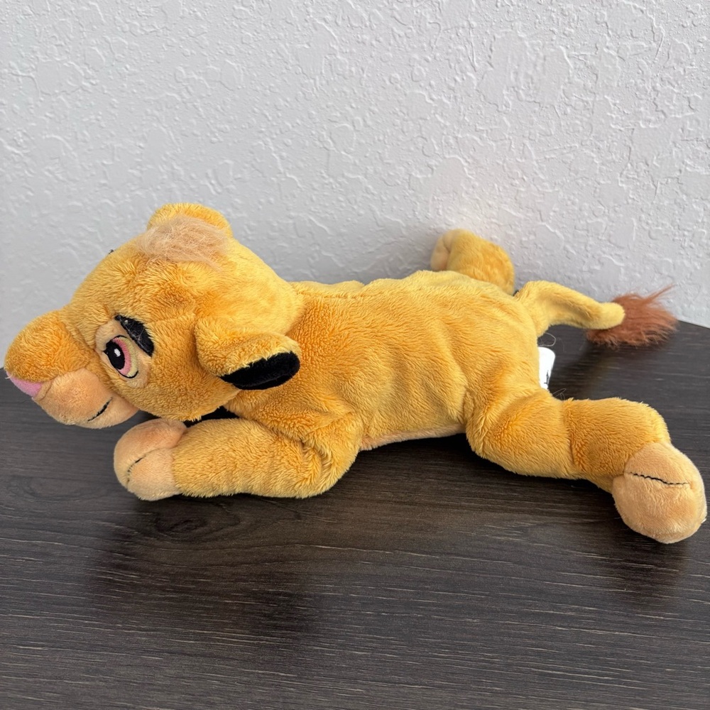Disney Parks Yellow Plush Simba Cub with Branded Tag